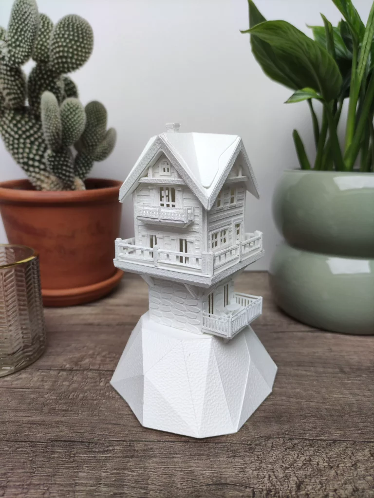 Genèse - Maquette en papier d'un chalet de montagne