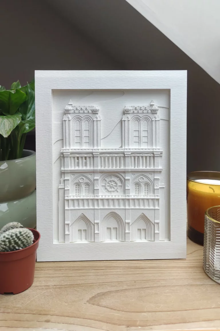 Notre-Dame - Cadre personnalisable en papier de monument
