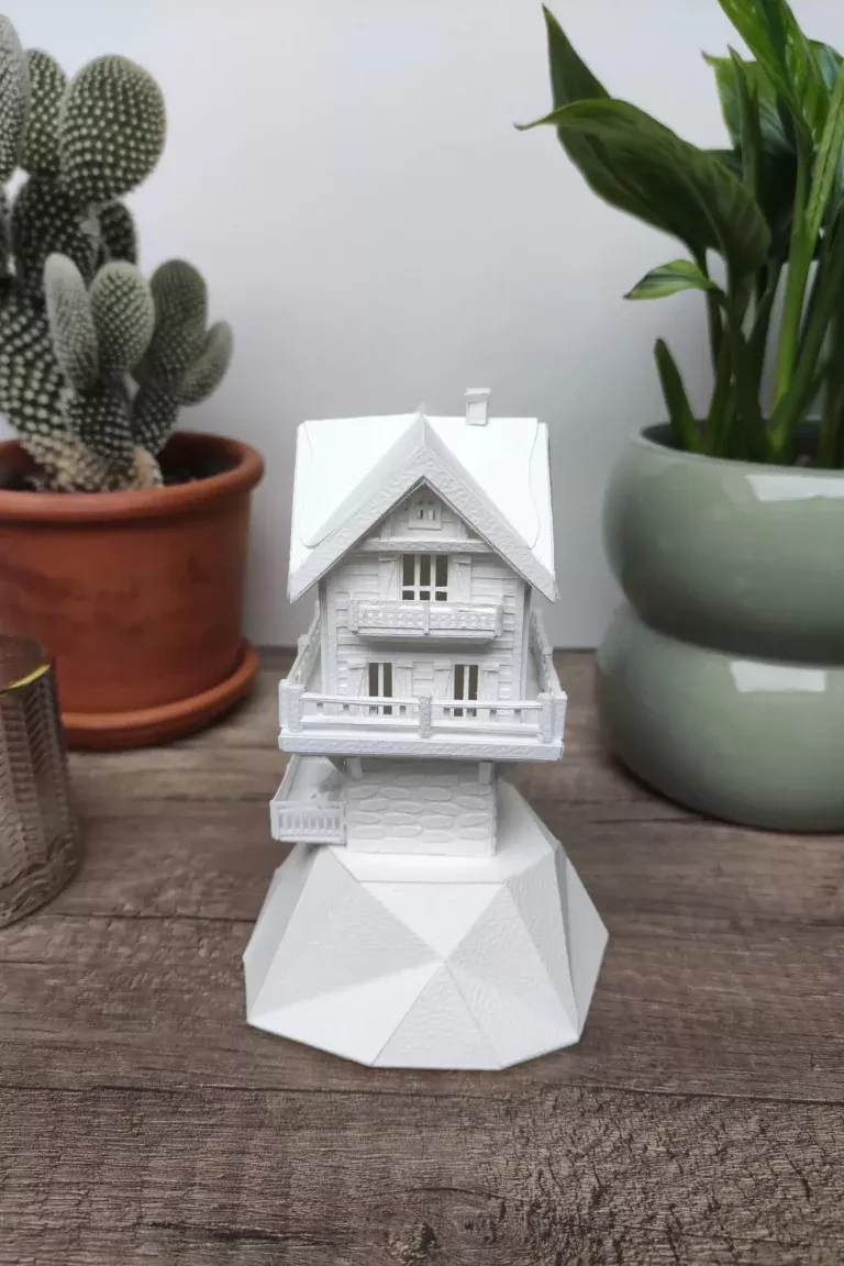 Genèse - Maquette en papier d'un chalet de montagne